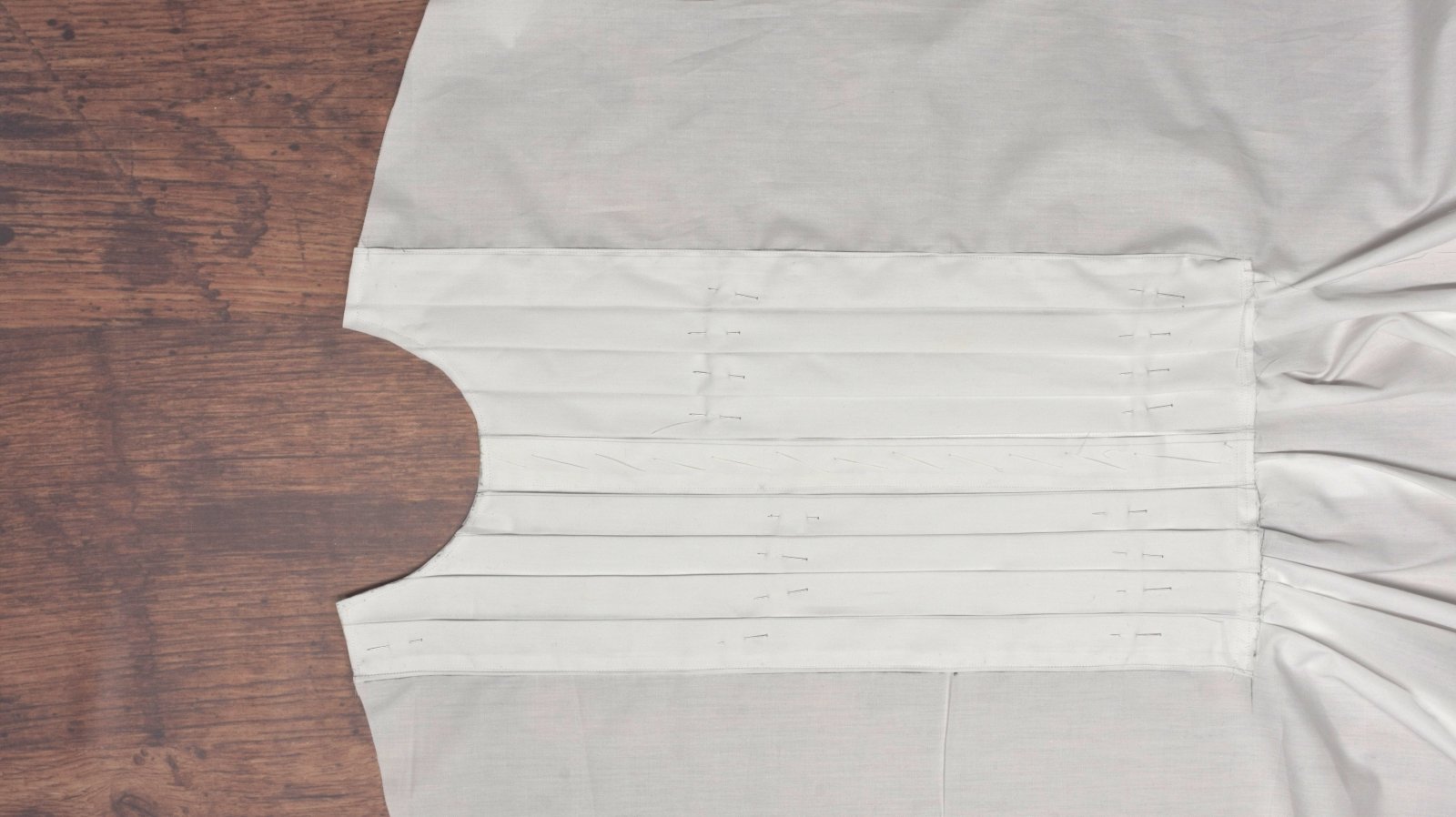 Attaching the Pleated Front