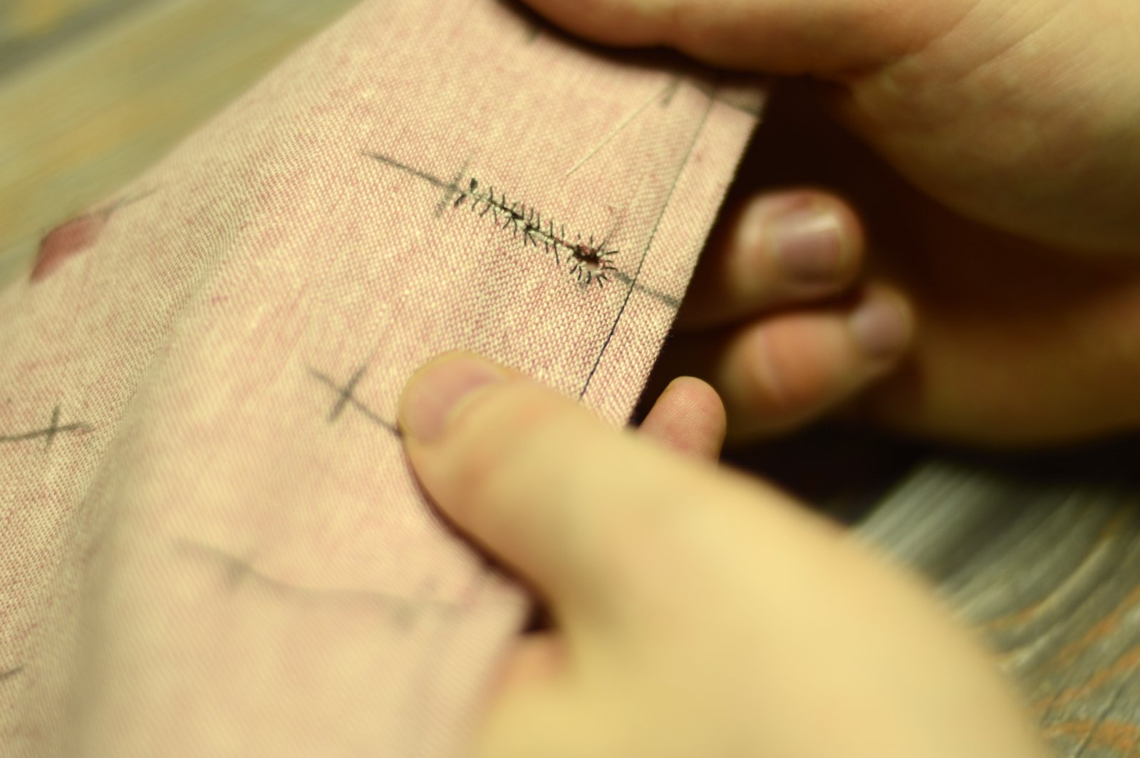 Cutting Open the Buttonholes